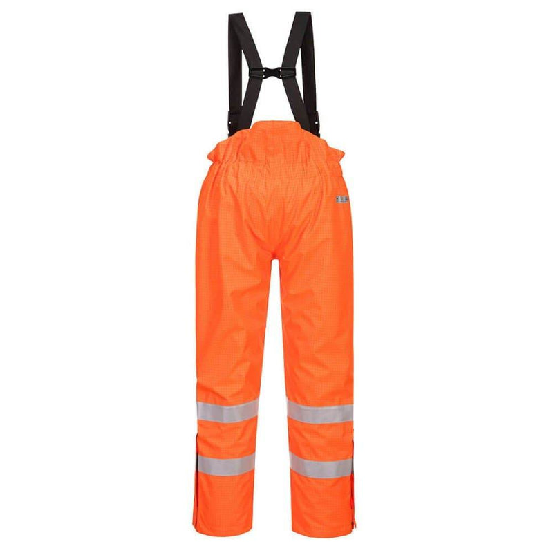 Portwest S781 Bizflame Rain Lined Hi-Vis Antistatic FR Bib & Brace - FLAME RETARDANT TROUSERS