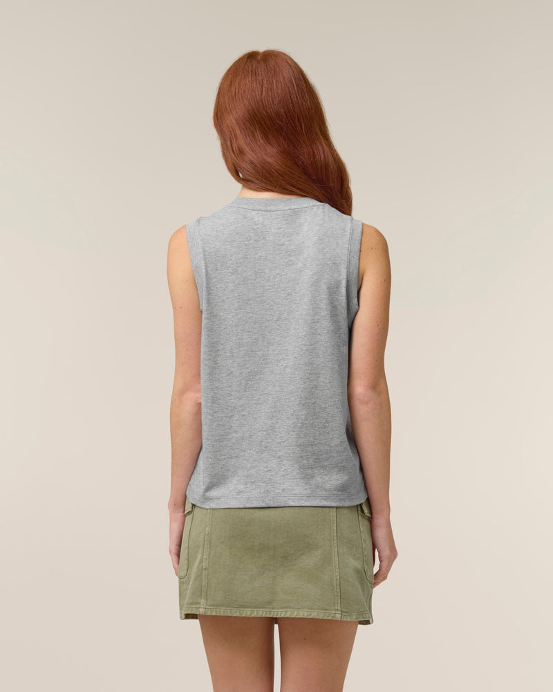Organic High Neck Tank Top: Womens