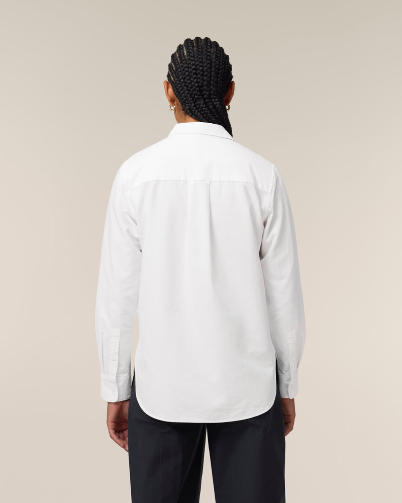 Organic Cotton Oxford Long Sleeve Shirt: Womens
