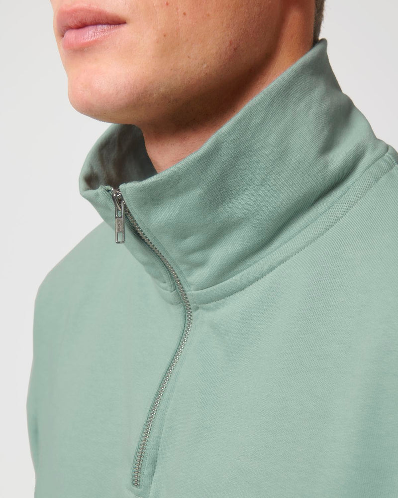 Organic Boxy Quarter Zip Sweatshirt: Unisex