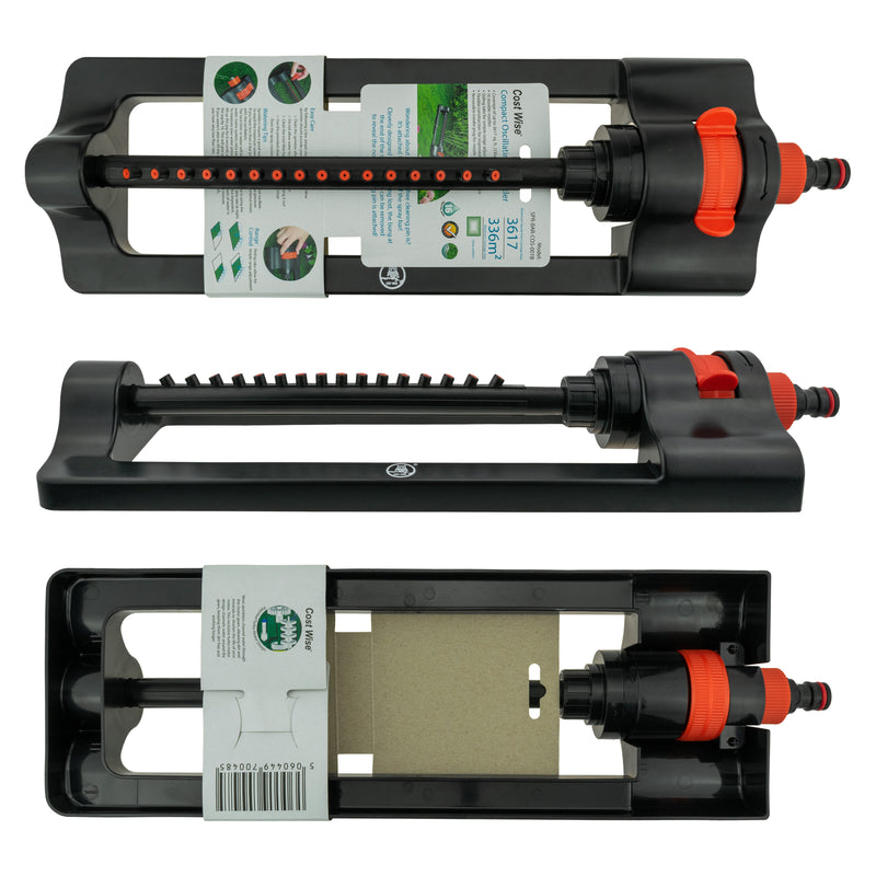 Oscillating Sprinkler Cost Wise Black Orange - Home & Garden > Lawn & Garden > Watering & Irrigation > Sprinklers & Sprinkler Heads > Sprinklers Garden watering