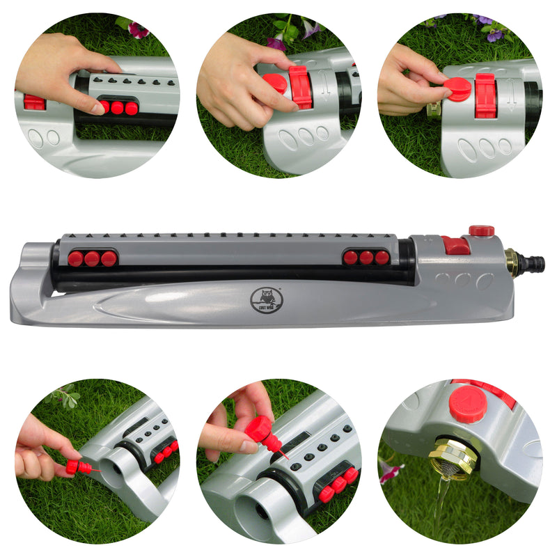 Bar Metal Turbo Oscillating Sprinkler - Home & Garden > Lawn & Garden > Watering & Irrigation > Sprinklers & Sprinkler Heads > Sprinklers Garden watering