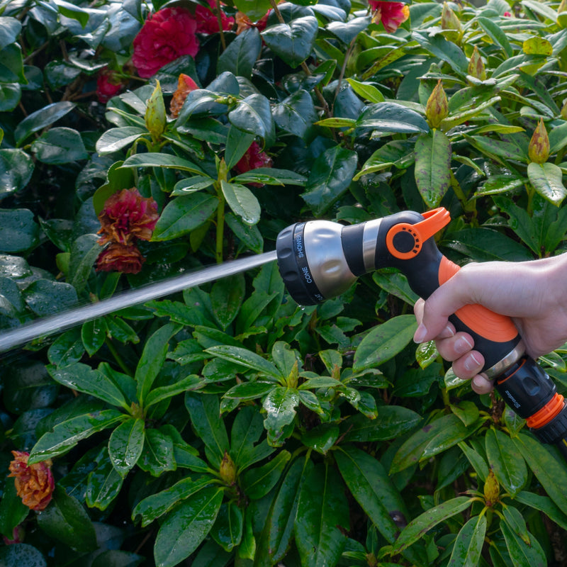 Hose Gun Water Sprayer 8-Pattern Multi-Function, Cost Wise Black/Orange - Home & Garden > Lawn & Garden > Watering & Irrigation > Garden Hose Spray Nozzles