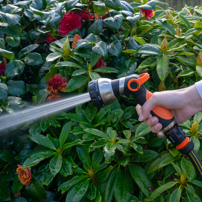 Hose Gun Water Sprayer 8-Pattern Multi-Function, Cost Wise Black/Orange - Home & Garden > Lawn & Garden > Watering & Irrigation > Garden Hose Spray Nozzles