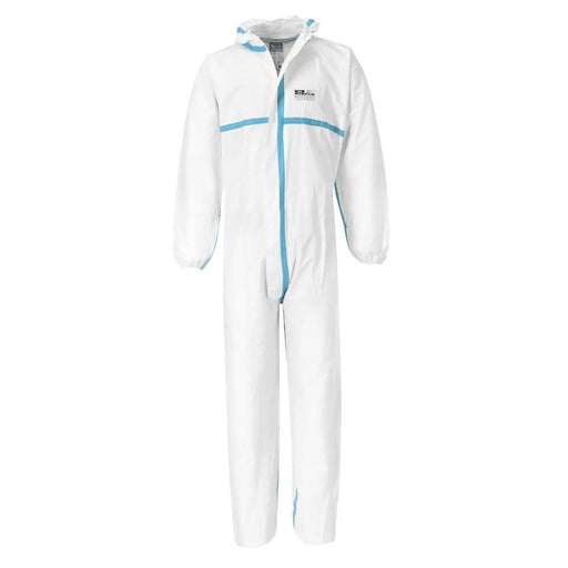 Portwest ST60 BizTex Microporous Coverall Type 4/5/6 (Pk50) - DISPOSABLE WORKWEAR