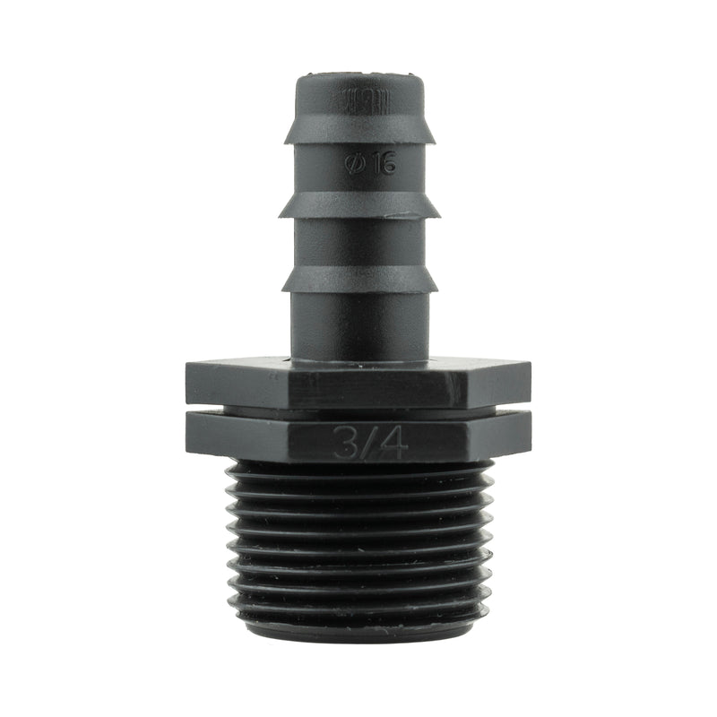 Water Butt Connector 3/4" BSP with In-Line BSPF Valve and 16mm Barbed Straight - Home & Garden > Lawn & Garden > Watering & Irrigation Garden watering