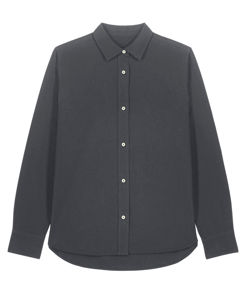 Organic Cotton Oxford Long Sleeve Shirt: Womens