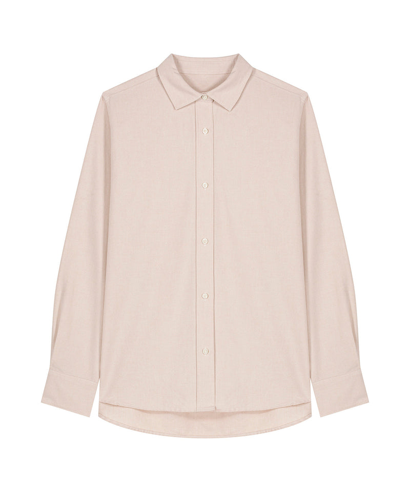 Organic Cotton Oxford Long Sleeve Shirt: Womens