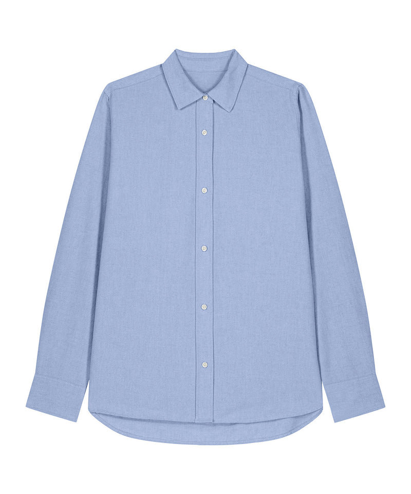 Organic Cotton Oxford Long Sleeve Shirt: Womens