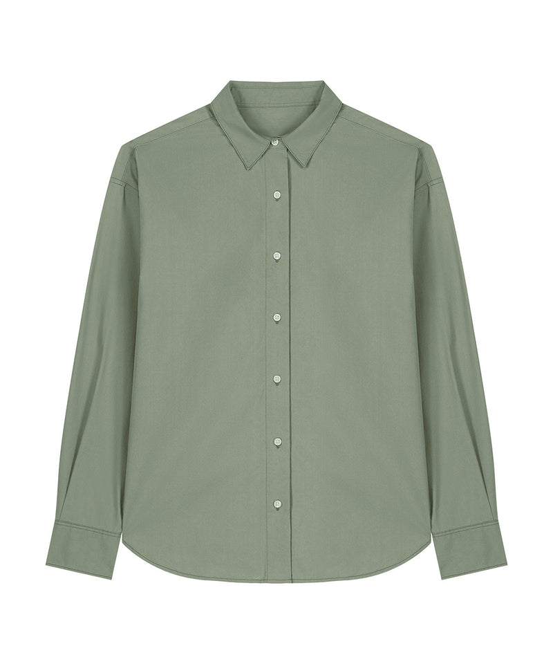 Organic Poplin Long Sleeve Shirt: Mens