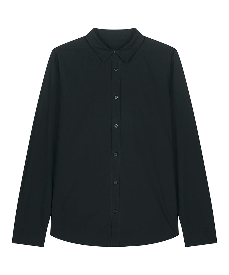 Organic Poplin Long Sleeve Shirt: Womens