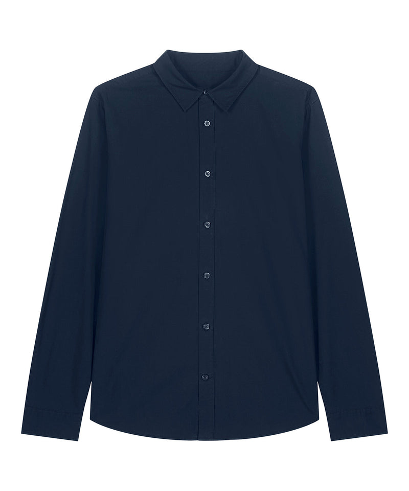 Organic Poplin Long Sleeve Shirt: Womens