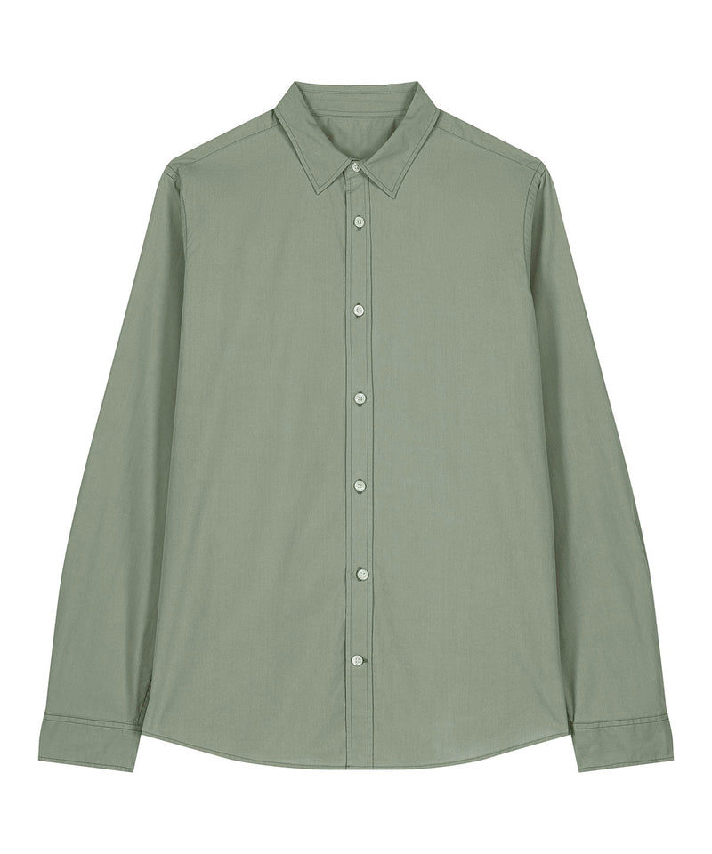 Organic Poplin Long Sleeve Shirt: Womens
