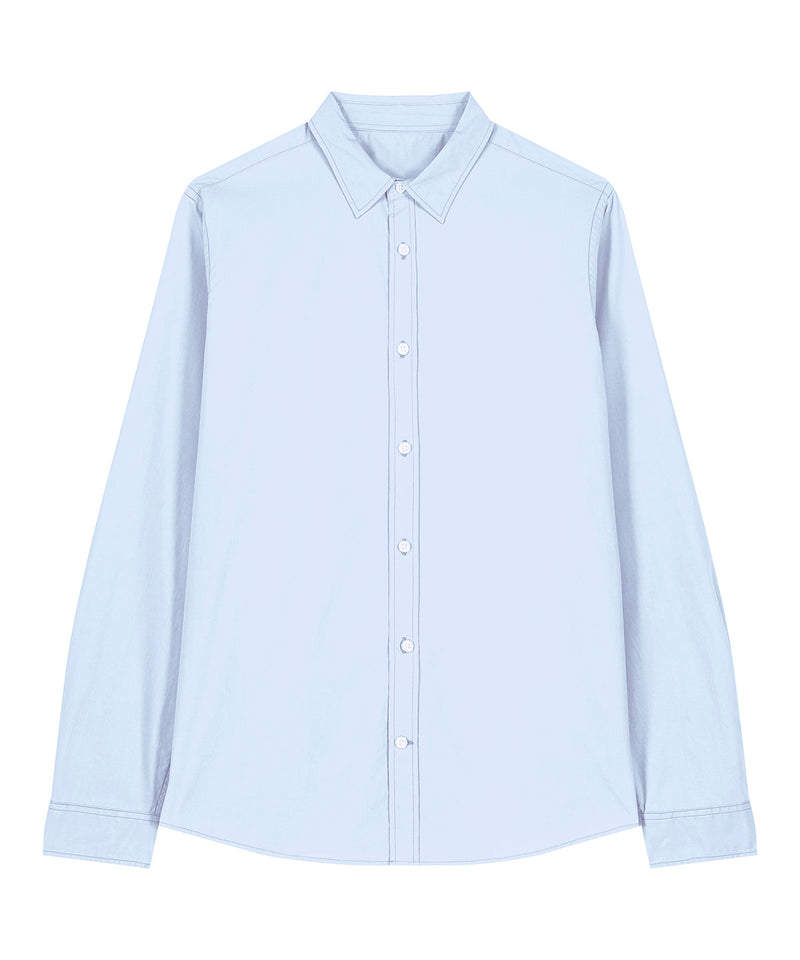 Organic Poplin Long Sleeve Shirt: Womens