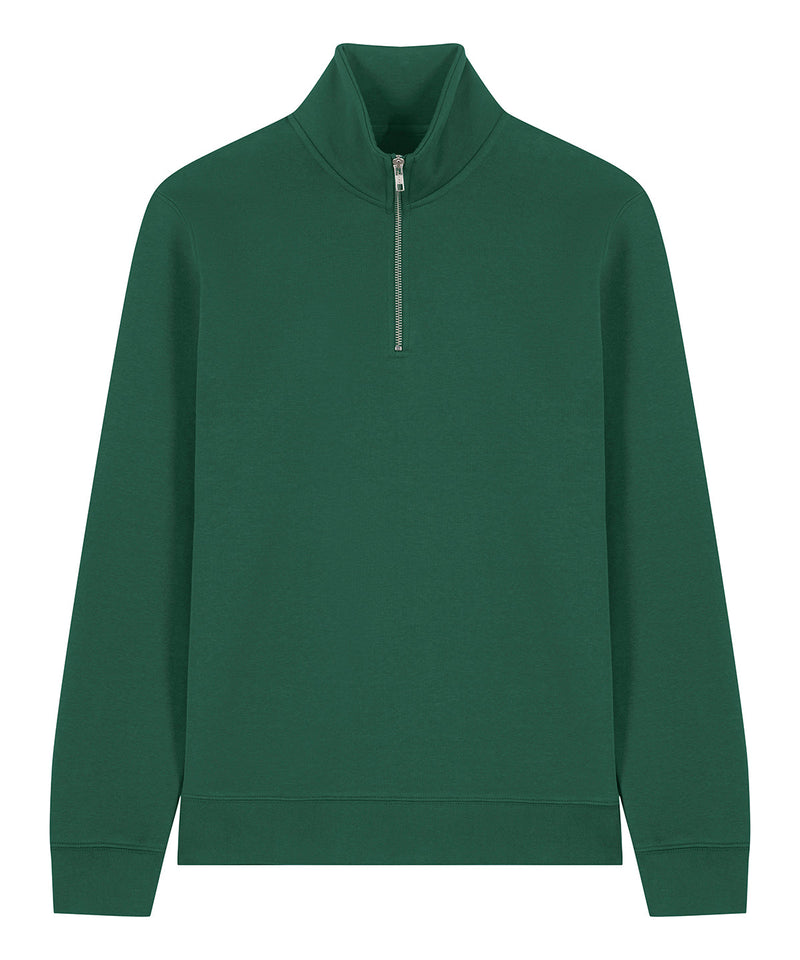 Organic Zip Neck Sweatshirt: Unisex
