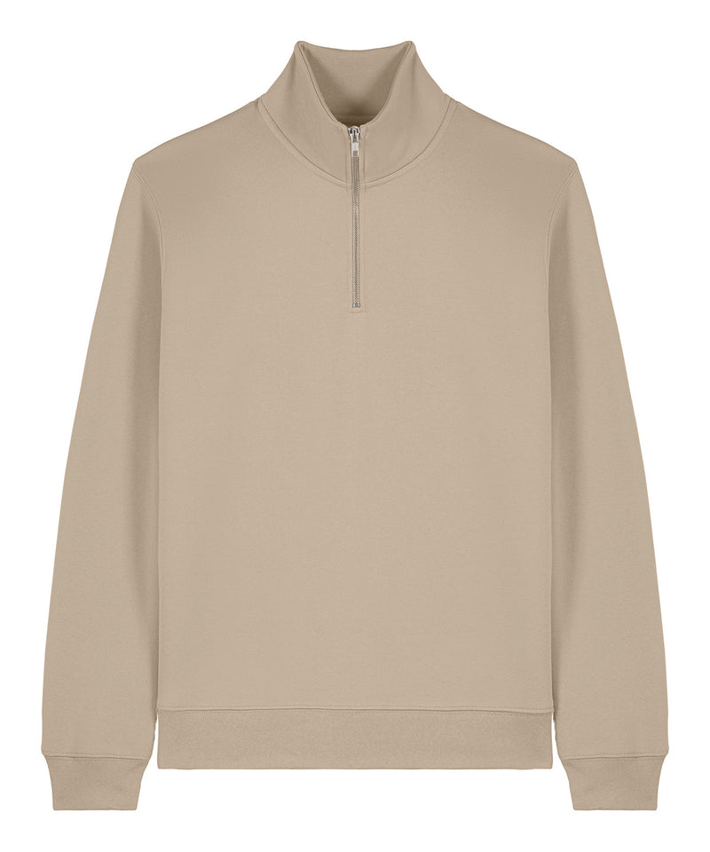 Organic Zip Neck Sweatshirt: Unisex