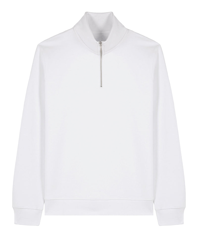Organic Zip Neck Sweatshirt: Unisex