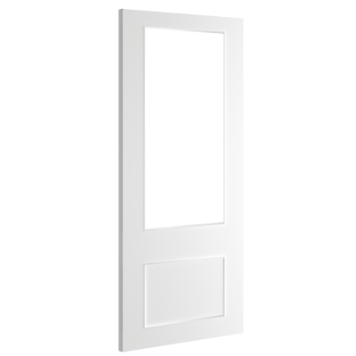 Deanta Sandringham White Primed Glazed Internal Door - All Sizes -