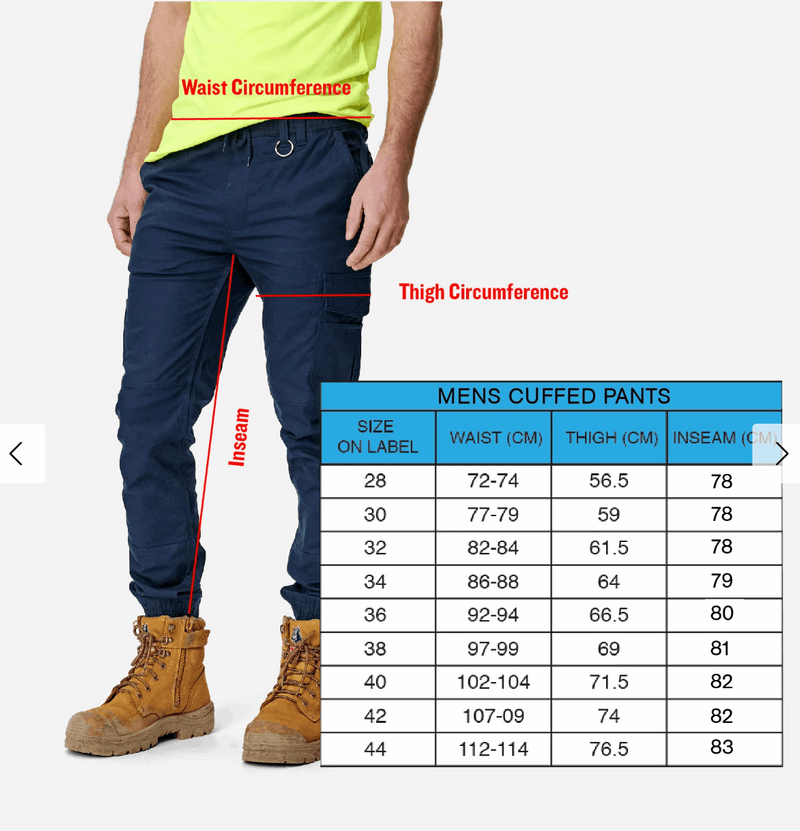 Elwood Elastic Waist Cuffed Reflective Trousers