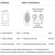 Cubix Wrap Over Toilet Seat with Soft-Close Hinges - Bathrooms