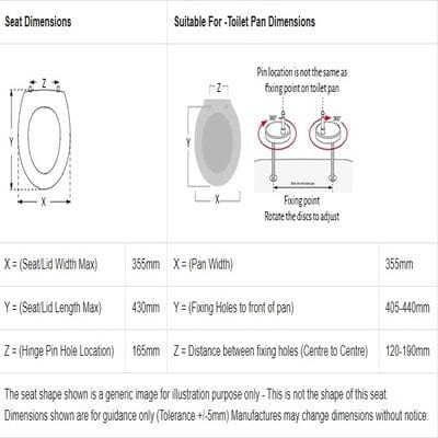 Cubix Wrap Over Toilet Seat with Soft-Close Hinges - Bathrooms