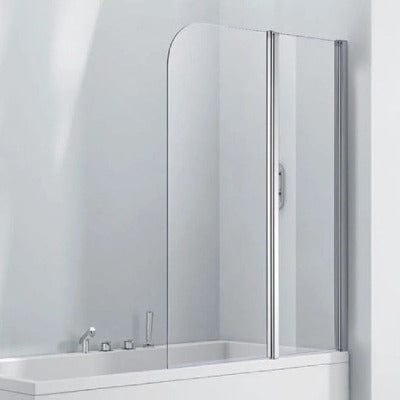 Aquaglass 6mm 2-Panel Double Folding Bath Screen - 1500 x 1200mm - Bathrooms