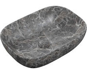 Selene 460x330mm Ceramic Washbowl - Grey Marble Effect -