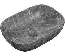 Selene 460x330mm Ceramic Washbowl - Grey Marble Effect -