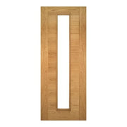 Seville Oak Prefinished 1 Glazed Light Panel Internal Door - All Sizes -