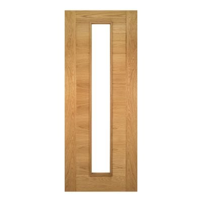 Seville Oak Prefinished 1 Glazed Light Panel Internal Door - All Sizes -