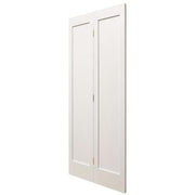 Shaker 2 Panel White Primed Panel Bi-Fold Internal Door 1981 x 762mm - Doors