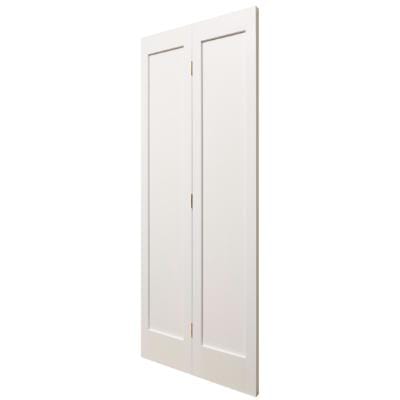 Shaker 2 Panel White Primed Panel Bi-Fold Internal Door 1981 x 762mm - Doors