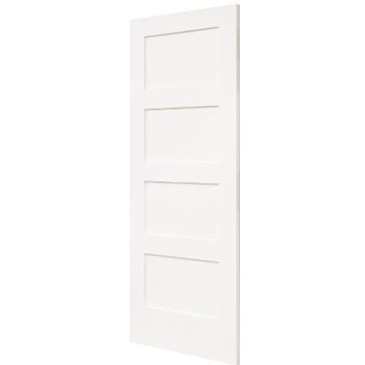 Shaker 4 Panel White Primed Panel Internal Door - All Sizes - Doors
