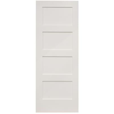 Shaker 4 Panel White Primed Panel Internal Door - All Sizes - Doors