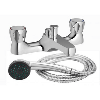Compact Chrome Bath Shower Mixer - Bathrooms