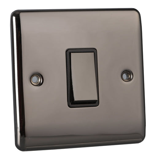 Caradok 1 Gang 2 Way Light Switch - Black Nickel - Caradok - The Curve - Black Nickel