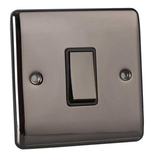 Caradok 1 gang Intermediate Switch - Black nickel, Metal Switch, black Insert - Caradok - The Curve - Black Nickel