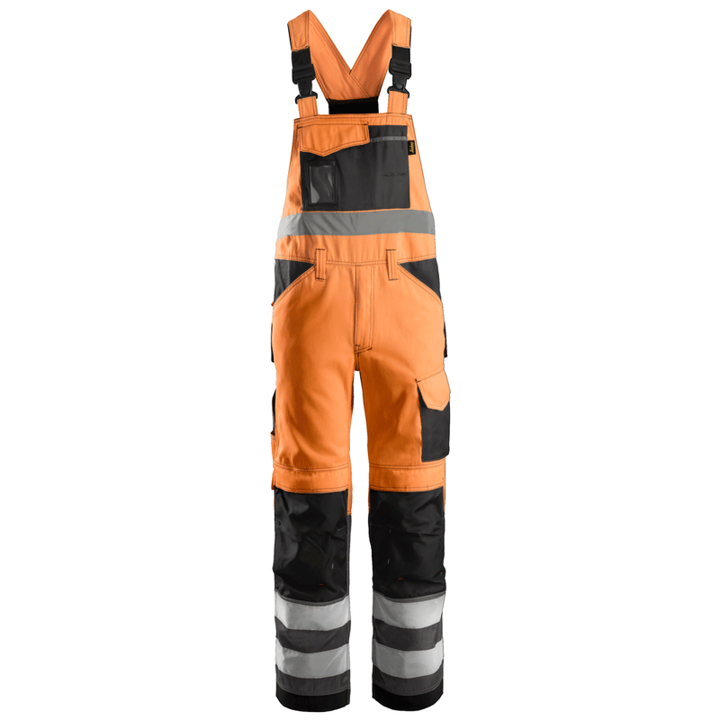 Snickers 0113 Hi-Vis Bib & Brace Trousers, Class 2 Various Colours - Business & Industrial > Work Safety Protective Gear HI-VIS OVERALLS