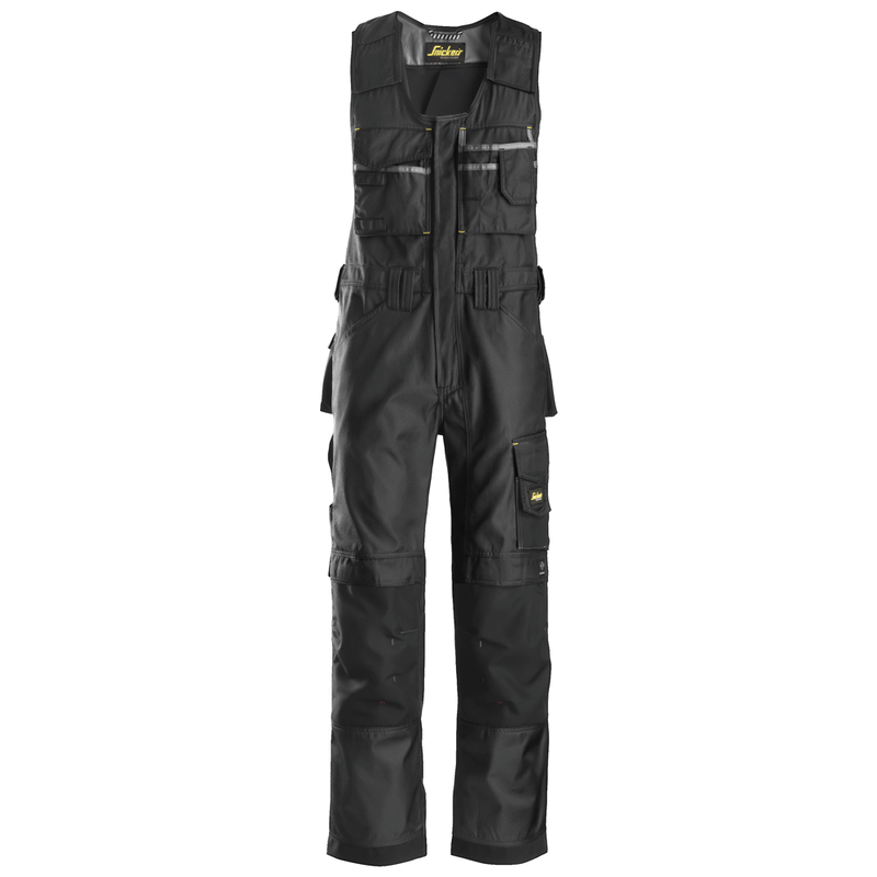 Snickers 0312 Craftsmen One-Piece Trousers, DuraTwill Black - BIB & BRACE