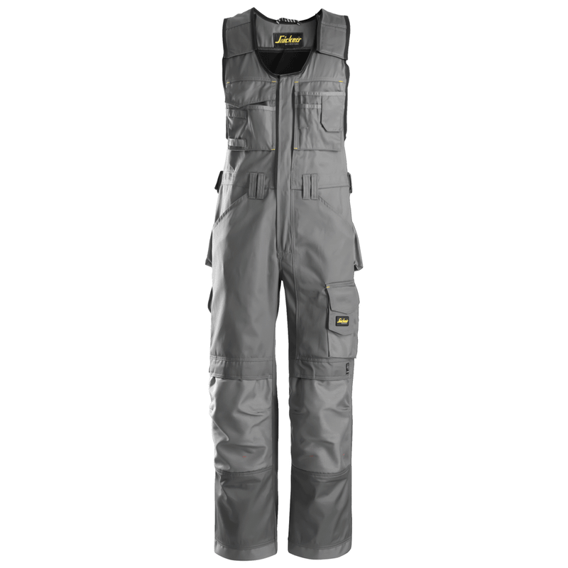 Snickers 0312 Craftsmen One-Piece Trousers, DuraTwill Grey - BIB & BRACE