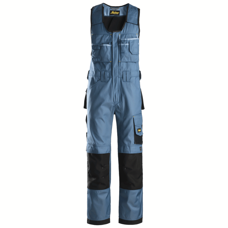 Snickers 0312 Craftsmen One-Piece Trousers, DuraTwill Ocean Blue/Black - BIB & BRACE