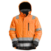 Snickers 1132 AllroundWork, Hi-Vis Class 3 Waterproof Insulated Jacket Various Colours - HI-VIS JACKETS & COATS