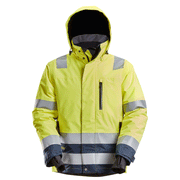 Snickers 1132 AllroundWork, Hi-Vis Class 3 Waterproof Insulated Jacket Various Colours - HI-VIS JACKETS & COATS