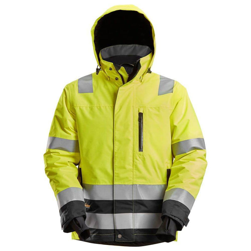 Snickers 1132 AllroundWork, Hi-Vis Class 3 Waterproof Insulated Jacket Various Colours - HI-VIS JACKETS & COATS