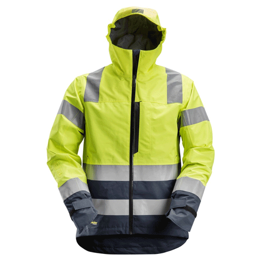 Snickers 1330 AllroundWork, Hi-Vis Waterproof Shell Jacket Class 3 Various Colours - HI-VIS JACKETS & COATS