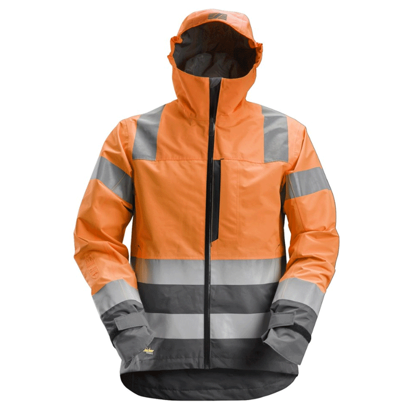 Snickers 1330 AllroundWork, Hi-Vis Waterproof Shell Jacket Class 3 Various Colours - HI-VIS JACKETS & COATS