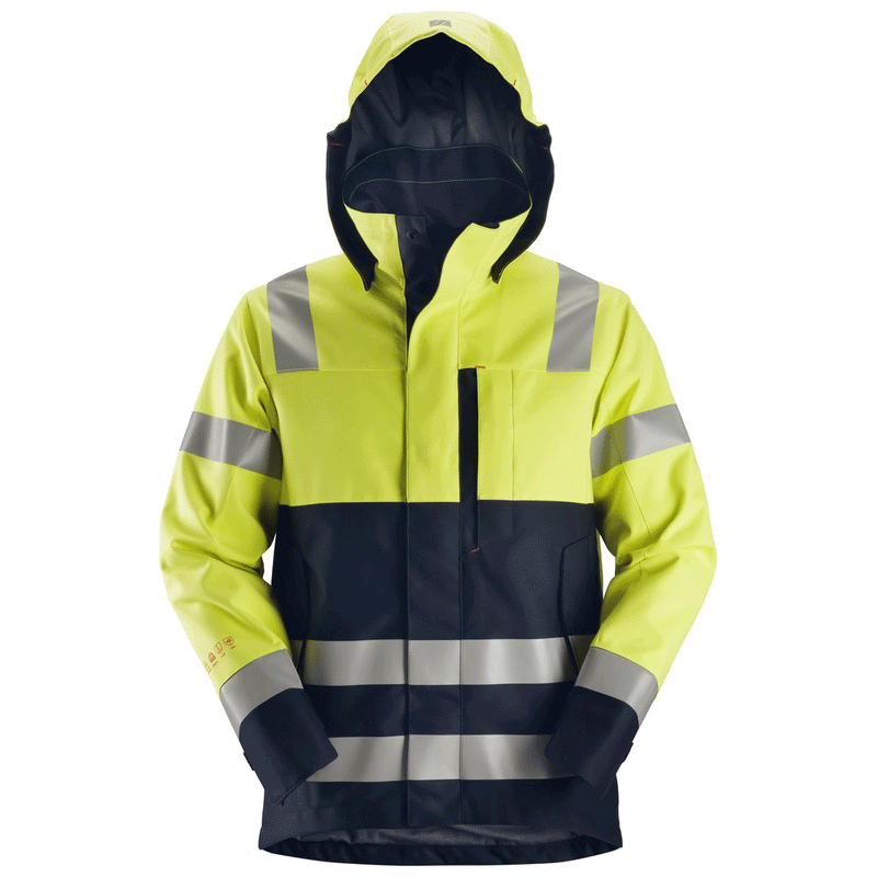 Snickers 1360 ProtecWork, Waterproof Flame Retardant Hi-Vis Jacket, Class 2 - FLAME RETARDANT JACKETS
