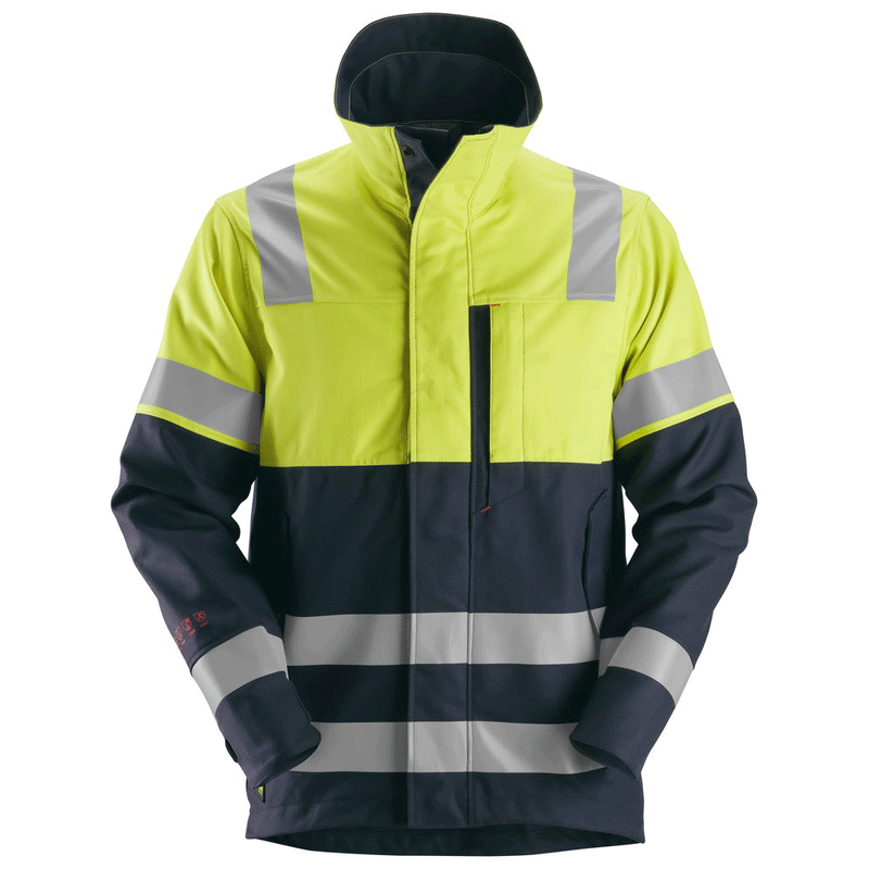 Snickers 1560 ProtecWork Flame Retardant Arc Protection Hi-Vis Jacket, Class 1 - FLAME RETARDANT JACKETS