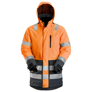 Snickers 1830 AllroundWork, Hi-Vis Waterproof Parka Jacket Class 3 Various Colours - HI-VIS JACKETS & COATS