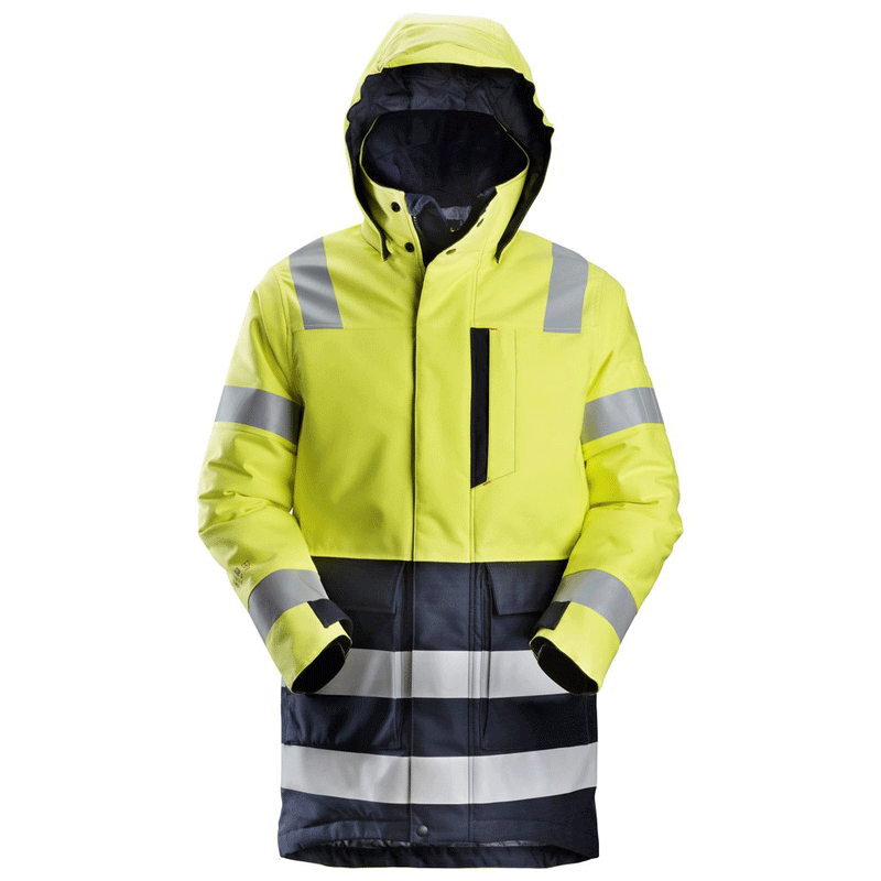 Snickers 1860 ProtecWork, Arc Protection Insulated Hi-Vis Parka, Class 3 - FLAME RETARDANT JACKETS